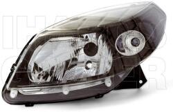 Dacia Sandero 2009-2012 Stepway - Fényszóró bal H4 fekete h. (belülr. áll. is) DEPO