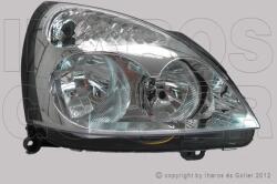 Renault Clio 2009-2012 Campus - Fényszóró H7/H1 jobb (króm házas) DEPO