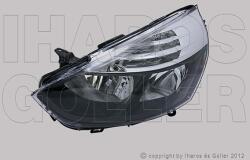 Renault Clio 2012-2016 - Fényszóró H1/H7 bal fekete h. (motorral) TYC