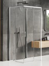 NEW TRENDY Prime cabină de duș 100x90 cm dreptunghiular crom luciu/sticlă transparentă K-0903 (K0903)