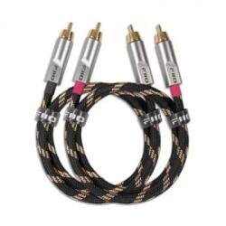 FiiO LR-RCA4L RCA-RCA analóg összekötő kábel 1.5m fekete-sárga