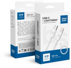 Blue Star kábel Type C - Lightning 2A 12W QC3.0 PA-X12 1 m fehér