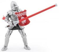 Papo Figurina Papo Personaje medievale, Cavaler cu sulita si scut rosu Figurina