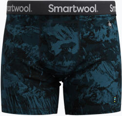 Smartwool Férfi Smartwool Merino Print Boxer Brief twilight blue mountain thermal boxeralsó