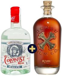 Bumbu Rum 0, 7l 40% + The Colonist White Rum 0, 7l 40% szett