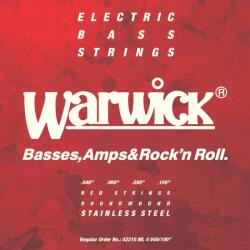 Warwick 42210 ML 4 040/100 Basszushúr Készlet, Rozsdamentes Acél, Közepes Könnyű, Teljes Hangzás (42210 ML 4 040/100)