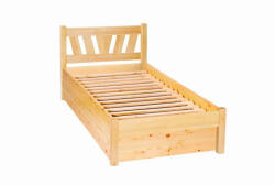 Viki - Fenyő ágykeret gázrugós ágyneműtartóval (ATA0006-90x200)