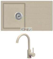 Evido Easy 45S gránit mosogató, 760 x 440 mm, bézs + EVIDO LANA csaptelep, bézs