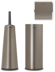 Brabantia Set accesorii pentru toaleta Brabantia ReNew 1003477, 3 piese, Rezistent la coroziune, Gri inchis (1003477)