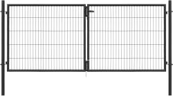 Classic kétszárnyú kapu egyrudas panelkitöltés zöld 75 cm x 300 cm (043356)