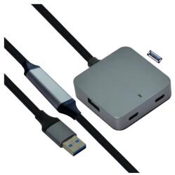 VALUE Hub USB 3.2 USB-C - USB-A - 2x USB-A, 2x USB-C 10m, fekete 12.99. 1125-10 (12.99.1125-10)