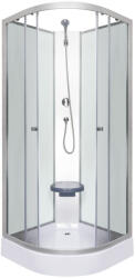 Kerra Evora White 80 hátfalas zuhanykabin zuhanytálcával, 80x80x205 cm (EVORAWH80) - homelux