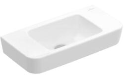 Villeroy & Boch O. novo - Mosdókagyló Compact 500x250 mm, túlfolyó nélkül, keverőnyílás nélkül, AntiBac, CeramicPlus, alpesi fehér 434253T2 (434253T2)