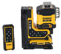 DEWALT DCLE34035D1 Zöld önszintező x3 360 keresztlézer távírányítóval 18V (DCLE34035D1-QW)
