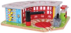 Bigjigs Rail Depou exclusiv pentru 5 trenulețe (DDBJT192ROZ)