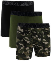 Under Armour Performance Cotton - Novelity 6in 3PK férfi boxer M / zöld