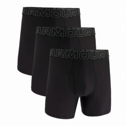 Under Armour UA Performance Tech Mesh - Solid 6in 3PK férfi boxer XXL / fekete