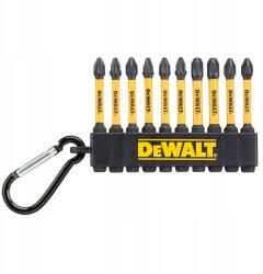 DEWALT DT7274 Kereszthornyos Bitkészlet 10DB-OS Karabinerrel PH2x2 PZ2x6 PZ3x2 (DT7274)