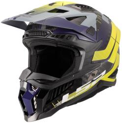 LS2 MX703 X-Force Galuo motokrossz bukósisak szürke-fluo sárga