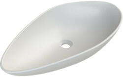 CeraStyle OLIVE - PULTRA ültethető - Top Counter - porcelán mosdó - MATT FEHÉR - 60 x 35 cm (OC051H51W043) - watermarkt