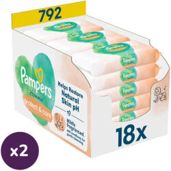 Pampers INGYENES SZÁLLÍTÁS - Pampers Harmonie Protect & Care nedves törlőkendő (2x18x44 db)