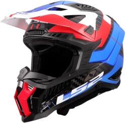 LS2 MX703 X-Force Galuo motokrossz bukósisak fehér-piros-kék