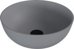 SAPHO BANERA ROUND öntöttmárvány mosdó, átm: 39cm, matt szürke (14337.31) (14337.31)