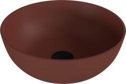 SAPHO BANERA ROUND öntöttmárvány mosdó, átm: 39cm, matt barna (14337.71) (14337.71)
