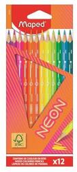 Maped Színes ceruza készlet, háromszögletű, MAPED "Neon", 12 különböző szín (IMA831802) - jatekotthon