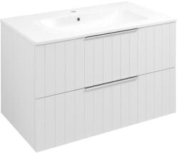 SAPHO CIRASA Mosdótartó szekrény, 2 fiókkal, 79, 8x52x46cm, matt fehér strip (CR801-3131S) (CR801-3131S) - szaniteresklimacenter