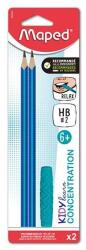 Maped Írástanuló grafitceruza, HB, háromszögletű, szilikon vég, MAPED "Kidy Learn Concentration (IMA854400) - jatekotthon