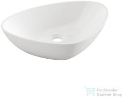 INVENA TRIGONO 50x40, 5 cm-es pultra ültethető mosdó csaplyuk nélkül, fehér CE-58-001-W (CE-58-001-W)
