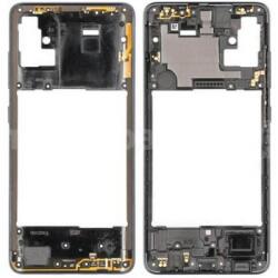 Samsung GH98-45033A Gyári Samsung Galaxy A51 fekete középső keret (Prism Crush Black) (GH98-45033A)