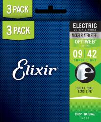 Elixir OptiWeb (16550) 9-42 Super Light elektromos húrkészlet - 3 db