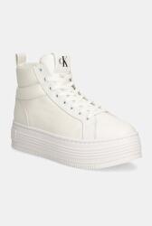 Calvin Klein sportcipő BOLD PLATF MID OH MG LTH fehér, YW0YW01583 - fehér Női 39