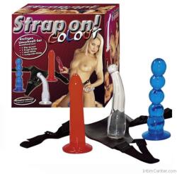  Felcsatolható 3 darabos dildó szett Strap-on colour