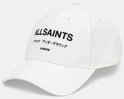 AllSaints pamut baseball sapka fehér, nyomott mintás, 29AS101819 - fehér Univerzális méret