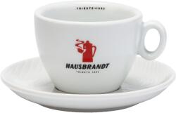 Hausbrandt cappuccino csésze és csészealj piros logóval 185 ml