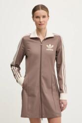 Adidas ruha 3S TRACK DRESS barna, mini, egyenes, JC5779 - barna L