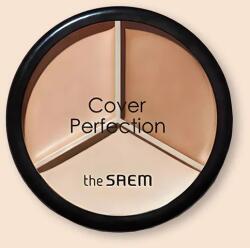 the SAEM Háromszoros fedőápoló az arcra Cover Perfection Triple Pot Concealer - 4.5 g, 4.5 g, 4.1 g No. 2 Contour Beige