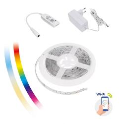 LED SZALAG 17W/5m RGBW+CCT+DIMM (5m) with PU silicone + controller + EU poweradaptor Wi-Fi Spectrum SMART WOJ14493 (WOJ14493)