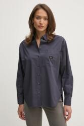 Calvin Klein pamut ing női, galléros, szürke, relaxed, J20J224436 - szürke M