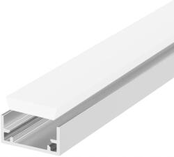 24LED Profil Aluminiu LED argint anodizat P11-1 Dispersor opal 2M