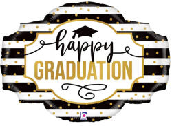  Ballagási óriás lufi 32" 81cm, diploma, Happy Graduation (LUFI534281)
