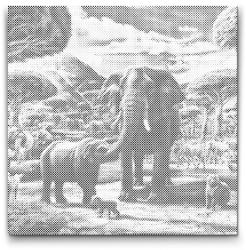  PontPöttyöző - Az állatok világa 2 Méret: 50x50cm, Keretezés: Műanyagtáblával, Szín: Kék