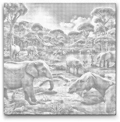  PontPöttyöző - Az állatok világa 1 Méret: 50x50cm, Keretezés: Műanyagtáblával, Szín: Zöld