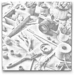  PontPöttyöző - Az álmok stúdiója Méret: 50x50cm, Keretezés: Kerek keret, Szín: Kék