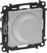 LEGRAND Димер ротативен R5-300W L5-300VA LED5-75W цвят алуминий Valena Life - 752360 (752360)