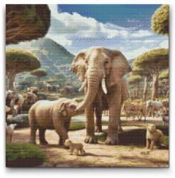 Gyémántszemes kirakó - Az állatok világa 2 Méret: 50x50cm, Keretezés: Műanyagtáblával, Gyémántok: Kerek