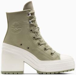 Converse bőr sneaker Chuck 70 De Luxe Heel Platform zöld, női, A10378C - zöld Női 39